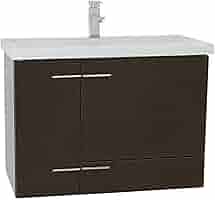 Iotti NS16 Simple Wall Mounted Vanity with Ceramic Sink, 32